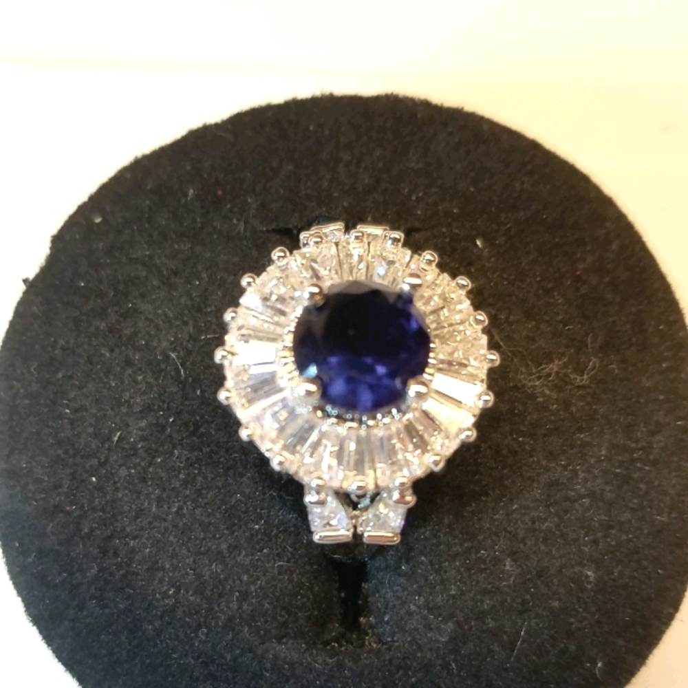 Multi stone fashion ring blue sapphire - Picture 3 of 8